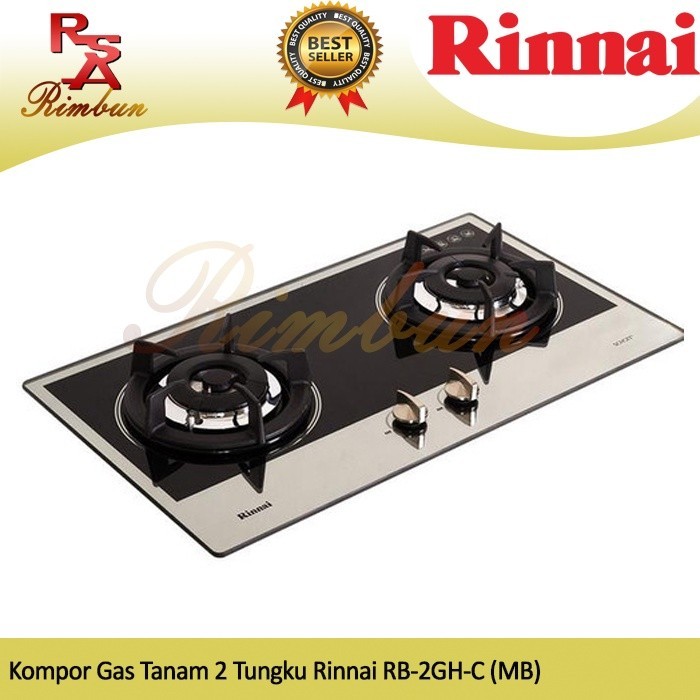 Kompor Gas Tanam 2 Tungku Rinnai RB-2GH-C (MB) 2 Tungku