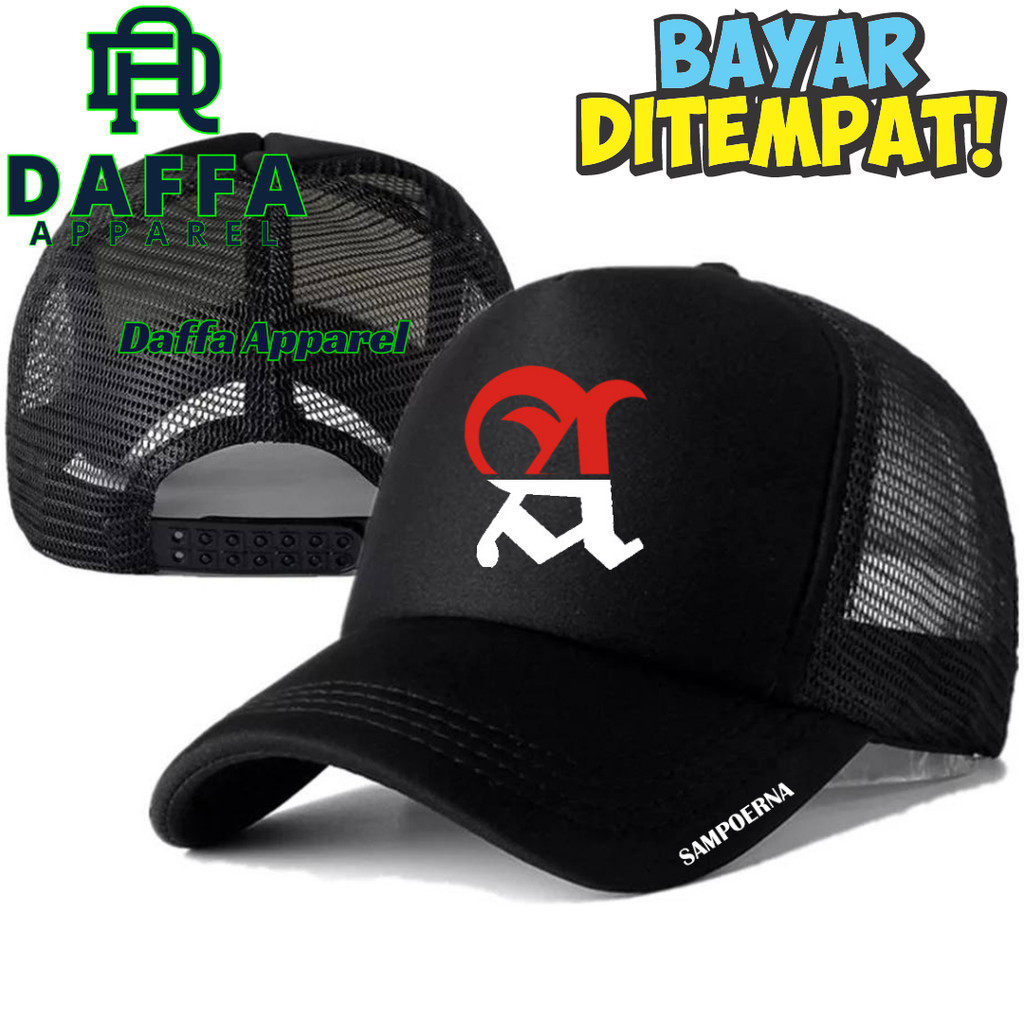 Daffa Apparel Topi Trucker A MILD - Topi Distro A MILD Logo - Topi A MILD Premium - Topi Pria Dewasa