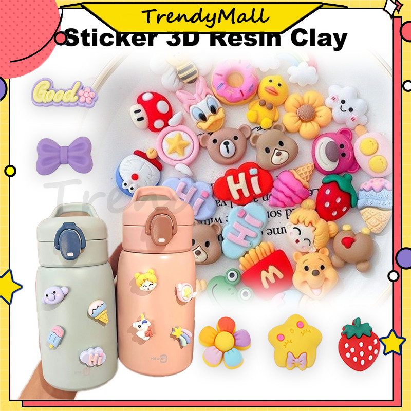 

Sticker 3D isi 4 Timbul Botol/Stiker 3D Botol Minum 4pcs / Stiker Botol Timbul /Resin Clay