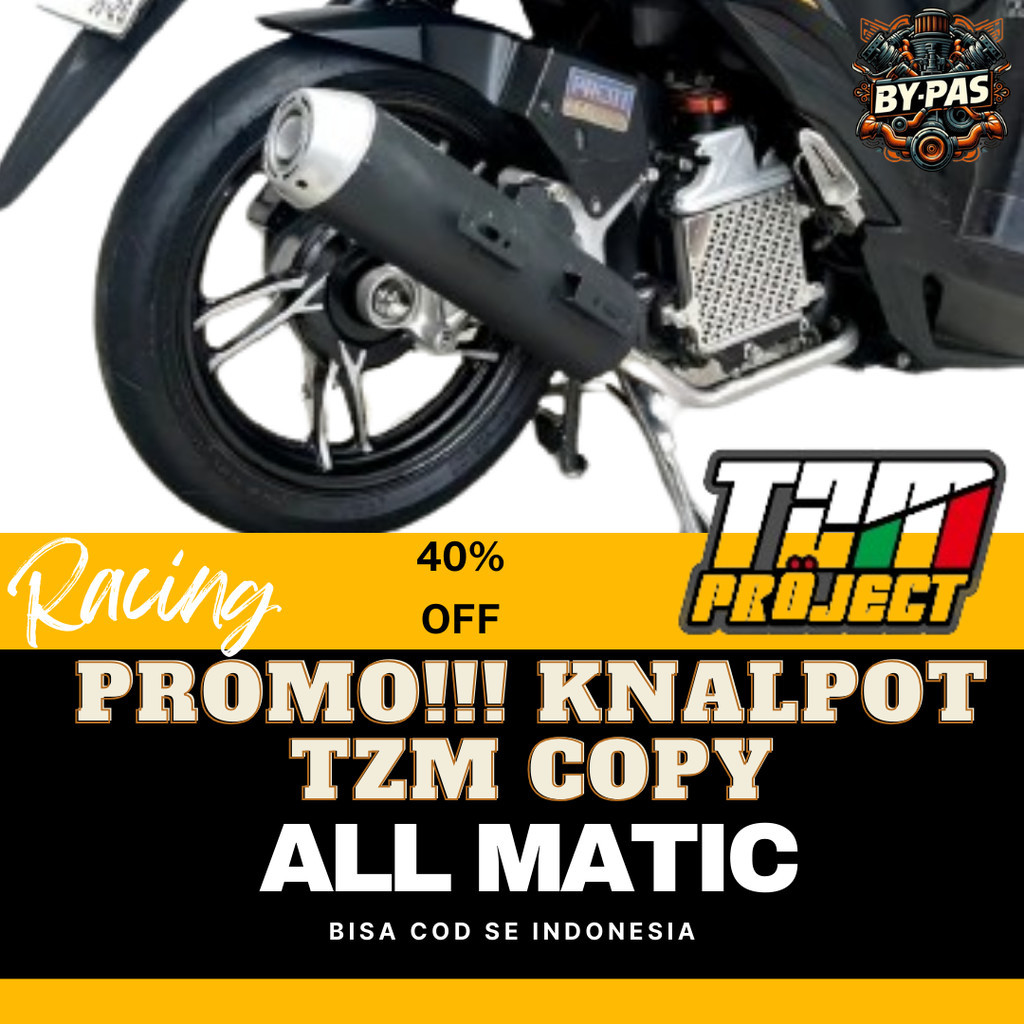 Knalpot Copy TZM Beat Scoopy Genio Vario Mio End Muffler Copy CMS