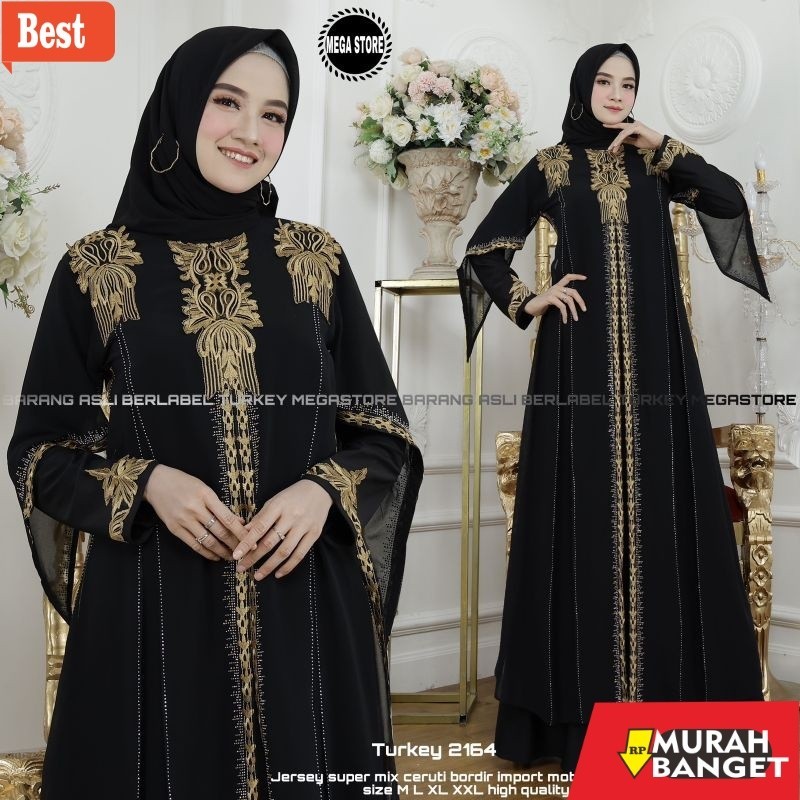 Abaya Turki Kekinian Gamis Turkey 2164 Hawa #692 Busana Muslimah By Original Mega Store