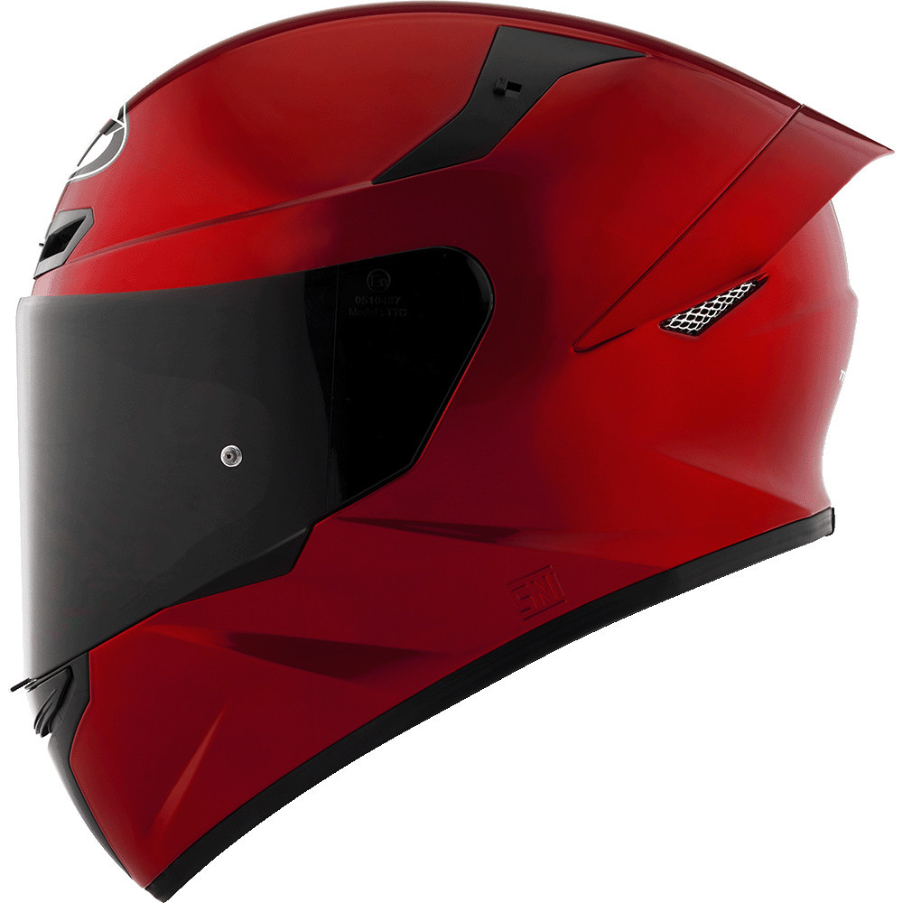 HELM KYT TT COURSE PLAIN (VISOR CLEAR) - RED MAROON