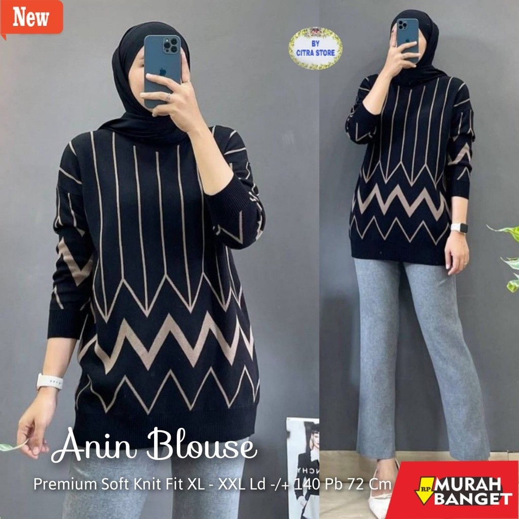 Atasan Wanita Kekinian BLOUSE WANITA KOREAN STYLE JUMBO MOTIF KEKINIAN ELEGAN IMPORT FASHION MUSLIM 