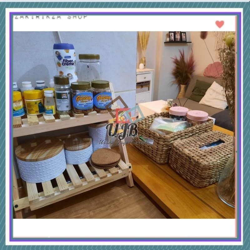 Rak Susun kayu Mini Serbaguna | Rak Meja Rakit Multifungsi