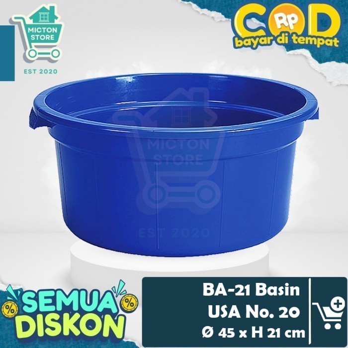 MICTON Lion Star BA-21 Basin USA No. 20 Baskom Air Jumbo Besar Cuci Baju Kamar Mandi WC Bak Mandi Em