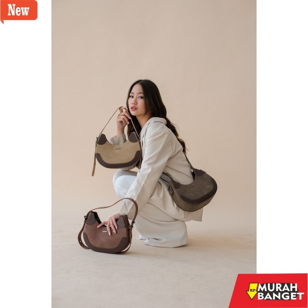 Selempang Wanita Kekinian FLICKA - V 72 Baguette Shoulder Bag Tas Premium Lokal Brand Original Laris