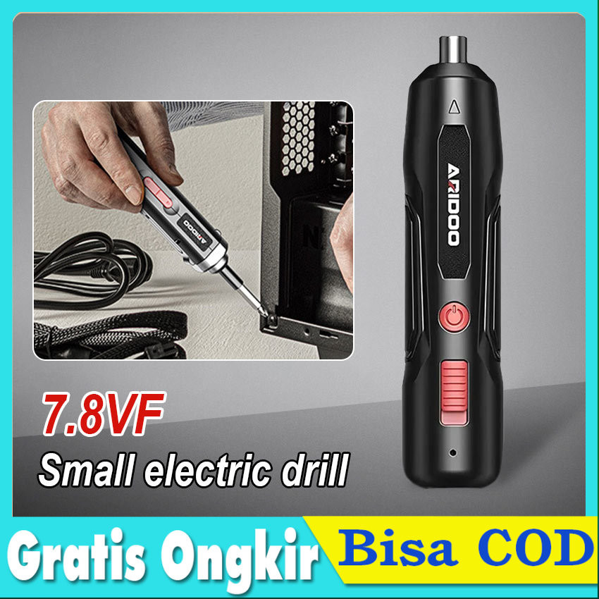 Cordless Screwdriver Mesin Bor Cordless Mini Screwdriver Obeng Ekonomis Charger USB Portable Bor Cor