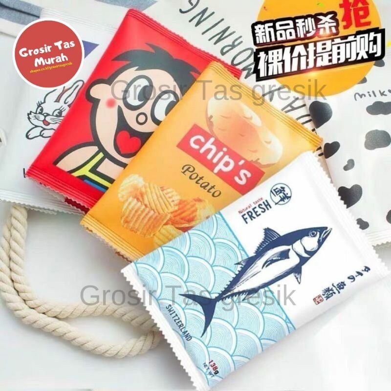 

COD KOTAK PENSIL LUCU SOUVENIR MOTIF SNACK FREE ONGKIR