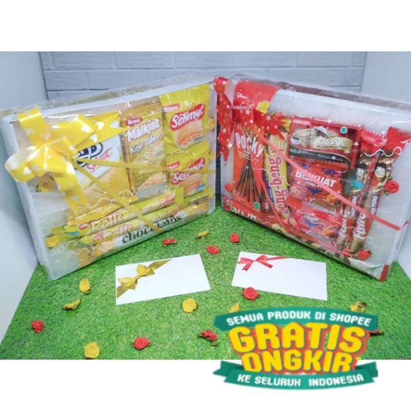 [READY] Snack Box Mini Gift Hamper Birthday Hadiah Kado Ultah Valentine Parcel Lebaran Natal Wisuda 