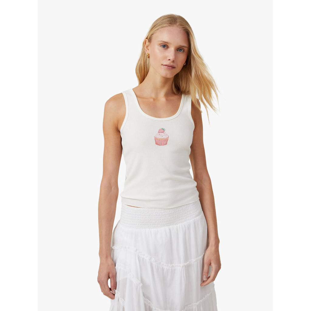 Cotton On - Pakaian Wanita - Graphic Scoop Neck Tank