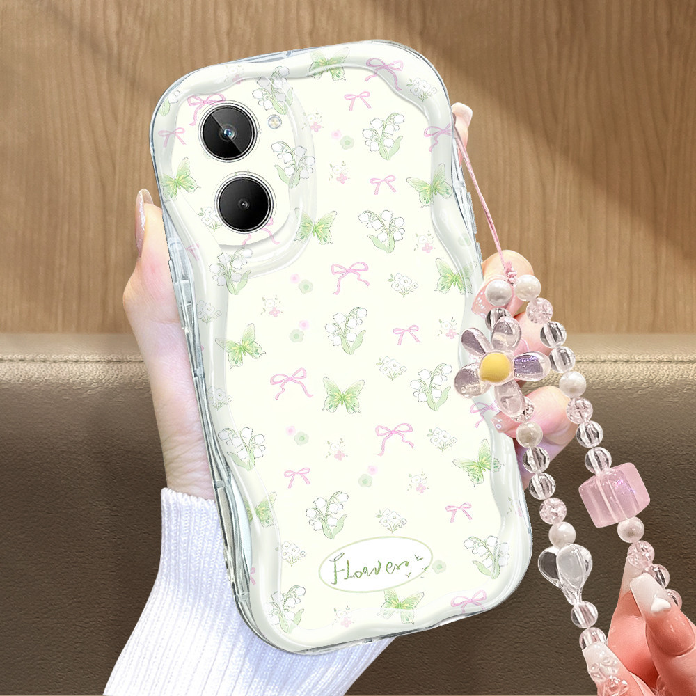 Realme 10 Untuk Hp Casing Phone Case Softcase Kesing Sofcase Cassing Beautiful Flower B2 4021 Tali g