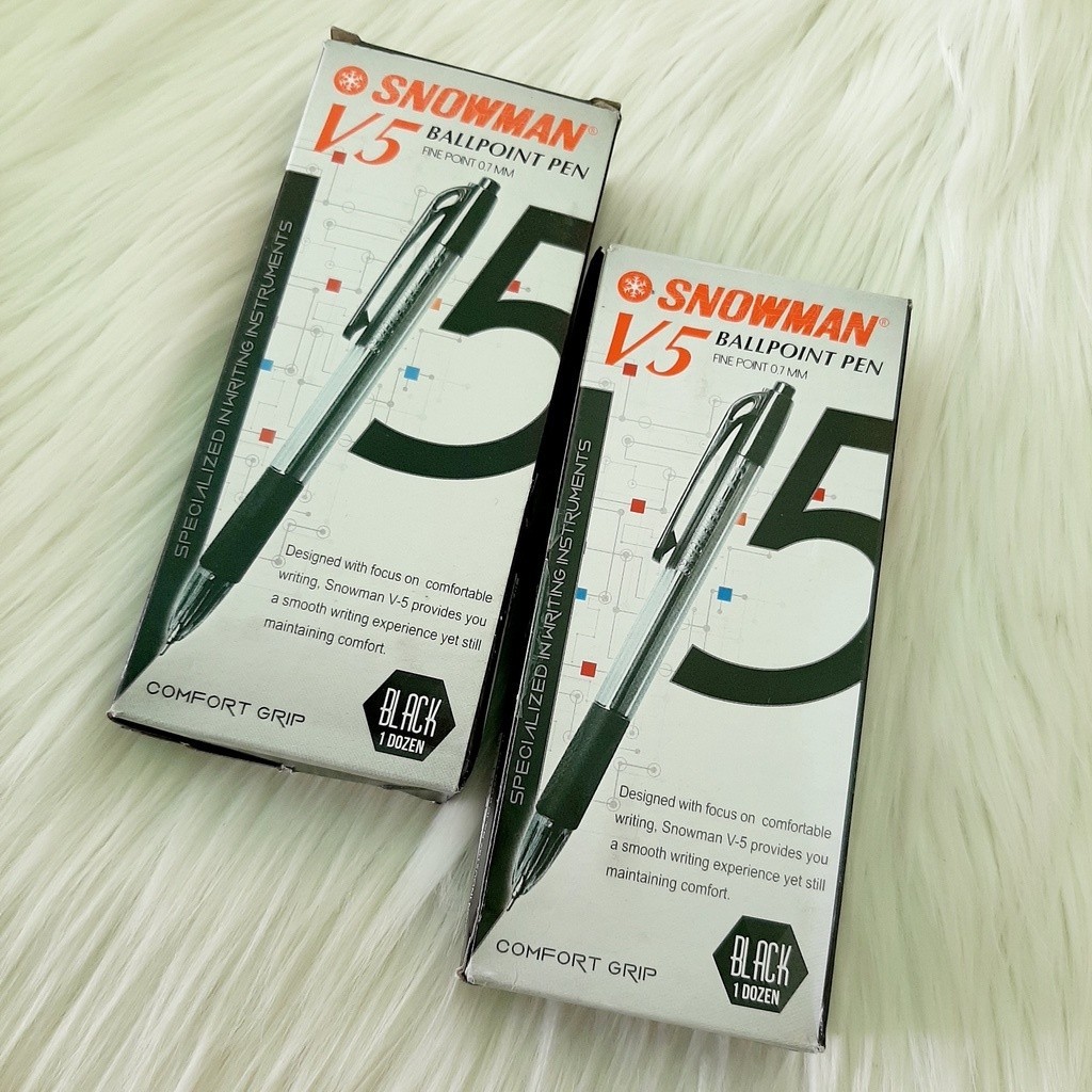 

(12 PCS) Pulpen Snowman V.5 0.7 mm / V-5 / V.5 / V 5 Snowman v5 - ABO