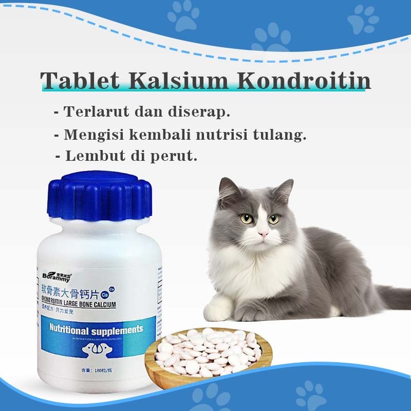 80-180 pcs Pet Vitamin Kucing Tablet Kalsium Kondroitin For Kucing Anjing kalsium anjing