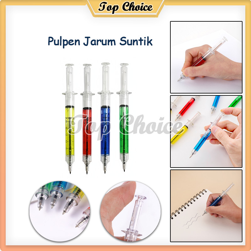 

Pulpen Jarum Suntik / Pena Alat Tulis Sekolah / Syringe Ballpoint Pen Souvenir