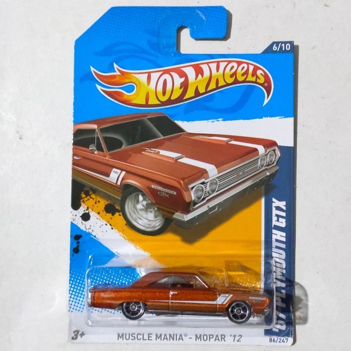 67 Plymouth GTX coklat 2012 Muscle Mania rare HOTWHEELS HOT WHEELS HW ORI