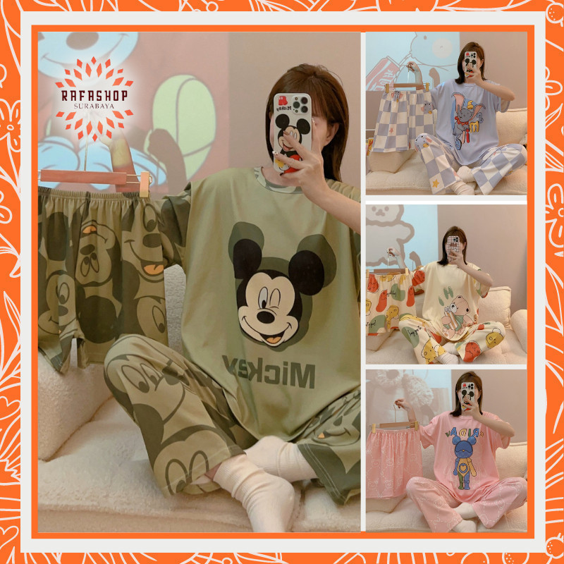 UNDR090 PART 2 Piyama 3in1 | Piyama Import Dewasa | Setelan Wanita Kekinian | Baju Tidur Wanita Dewa