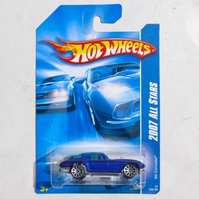 Hotwheels 63 Corvette biru 2007 rare