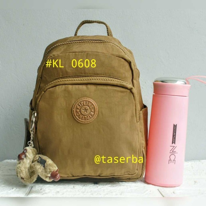 Ransel Fashion Wanita Kipling Mini KL 0608 Tas Boneka Kecil Sage pink - khaki
