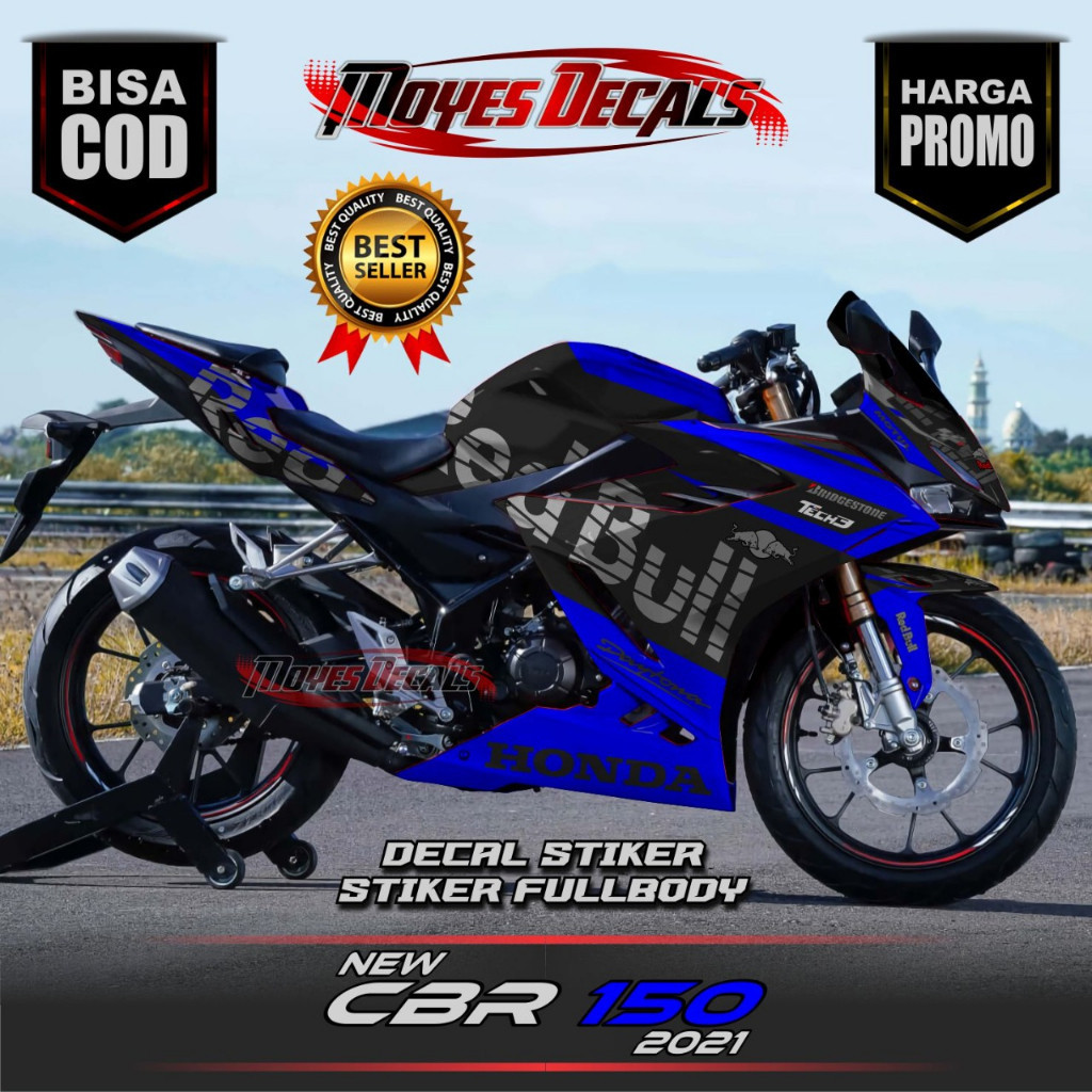 Decal Fullbody CBR 150 R 2021 -  Decal Stiker Honda  CBR 150 R 2021 DESIGN Racing REdB