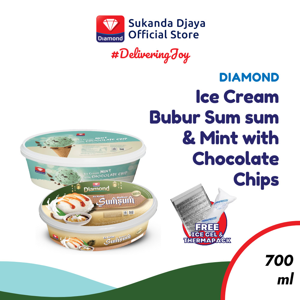 

Diamond Ice Cream Bubur SumSum + Mint with Chocolate Chips 700 Ml