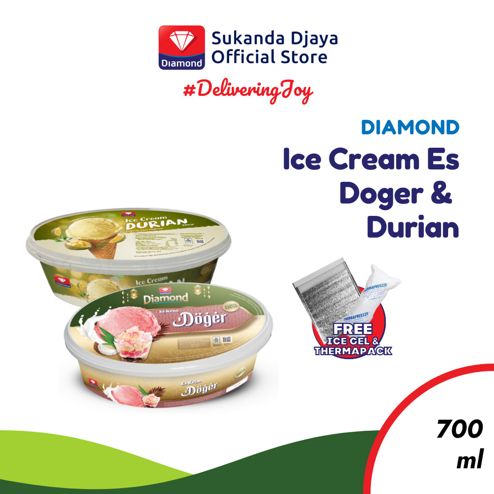 

Diamond Ice Cream Es Doger + Durian 700 Ml