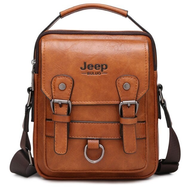 [TERMURAH] JEEP BULUO Waistbag Waterproof Tas Slempang Kulit Pria Anti Air Tas Se