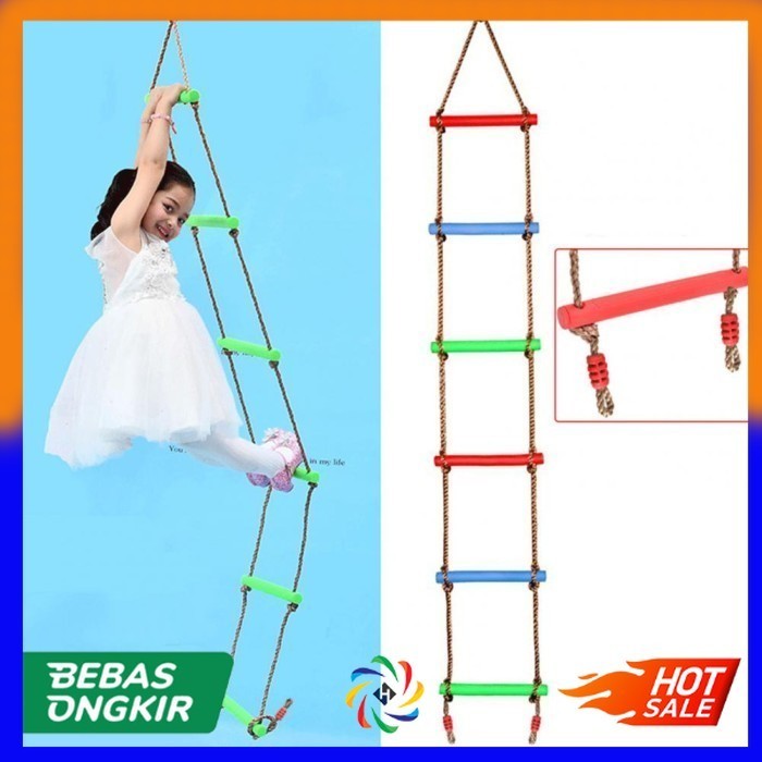 Mainan Anak Panjat Tangga Tali Outdoor Playground Climbing Ladder