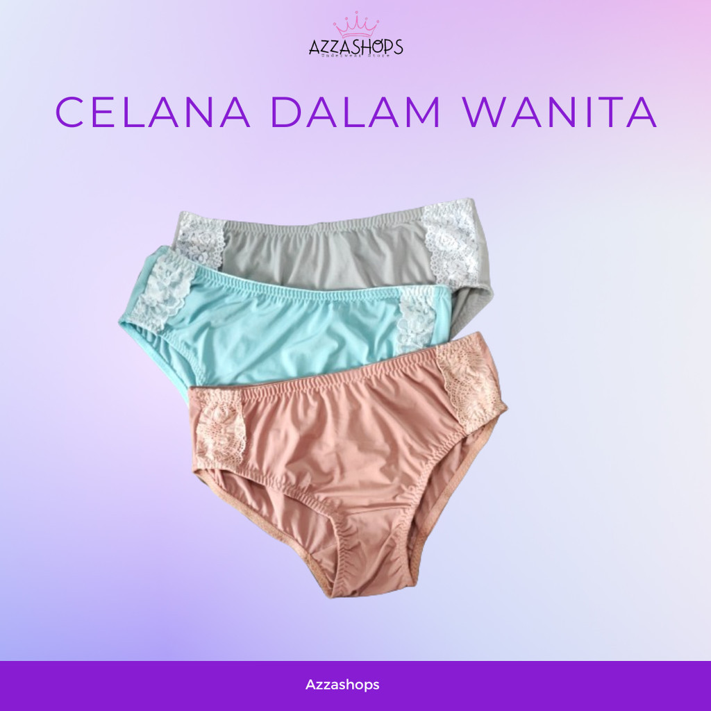 CD Renda / pakaian dalam wanita 3 PCS