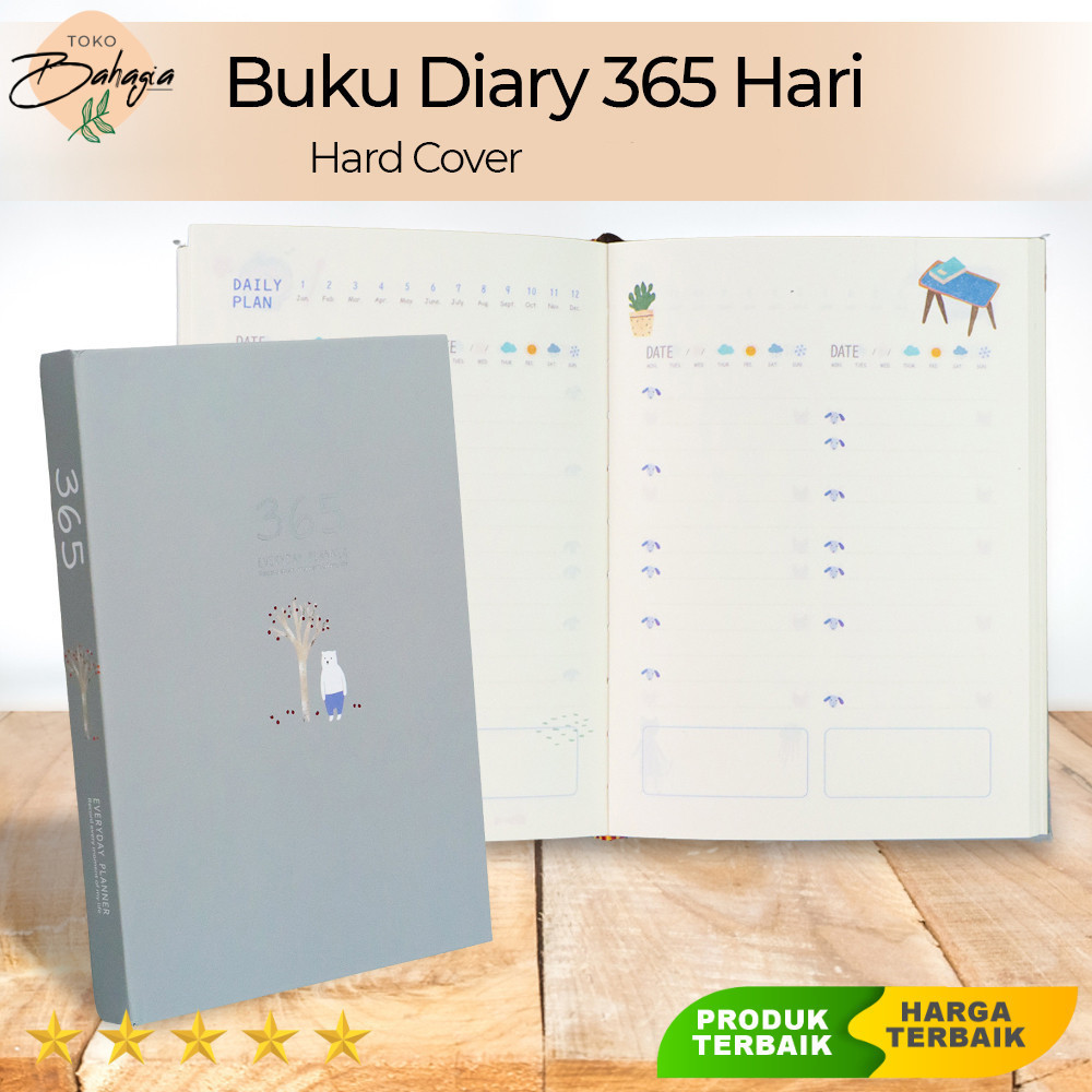 

Buku Diary 365 Hari Daily Journal Hard Cover 128 Pages