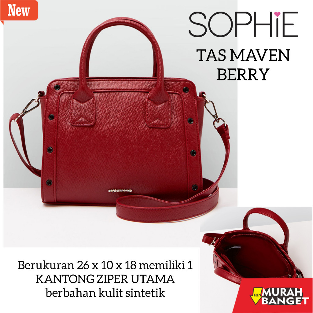 tas selempang wanita shopee haul TAS MAVEN BLACK BERRY SOPHIE MARTIN PARIS PROMO TAS SELEMPANG HITAM