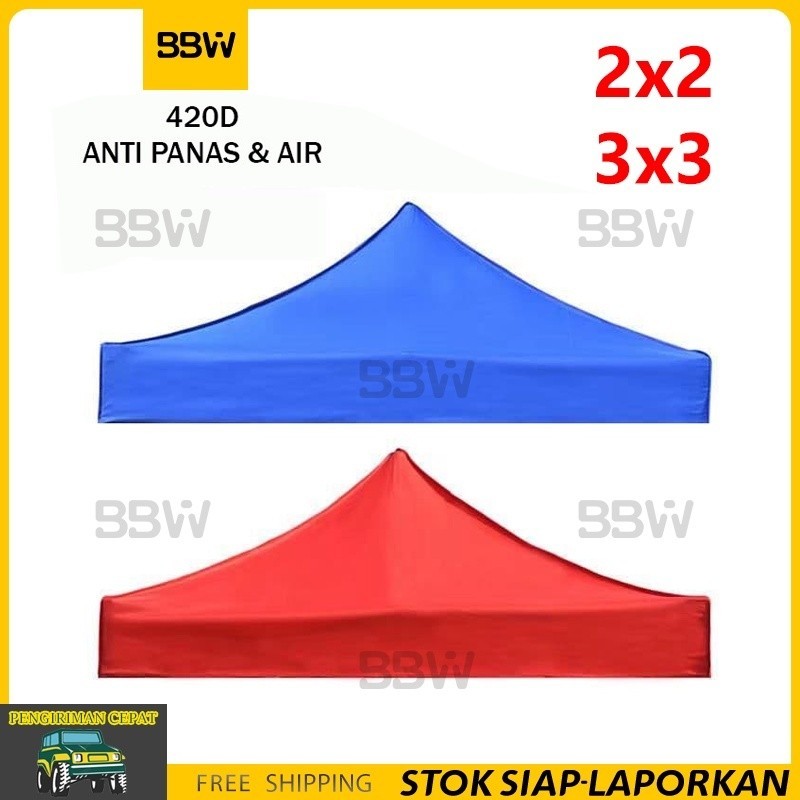 Terpal Atap Tenda Polyester Import Lipat 2x2 3x3 Murah 420D Anti Air / Panas Kain/terpal/Atap Tenda 