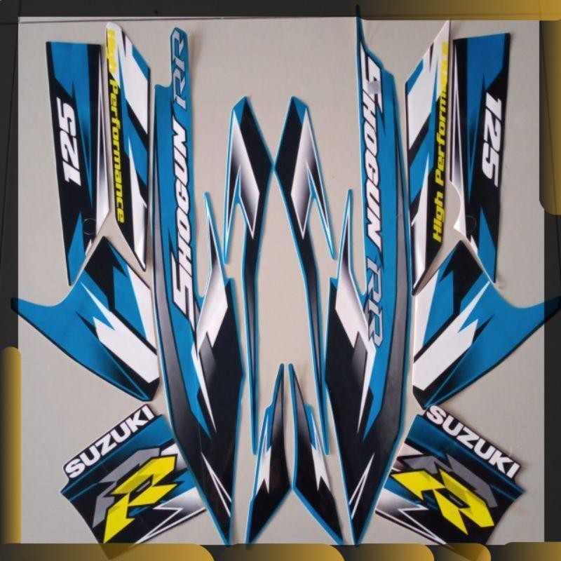 striping suzuki shogun rr 125 2008 hitam biru body standar
