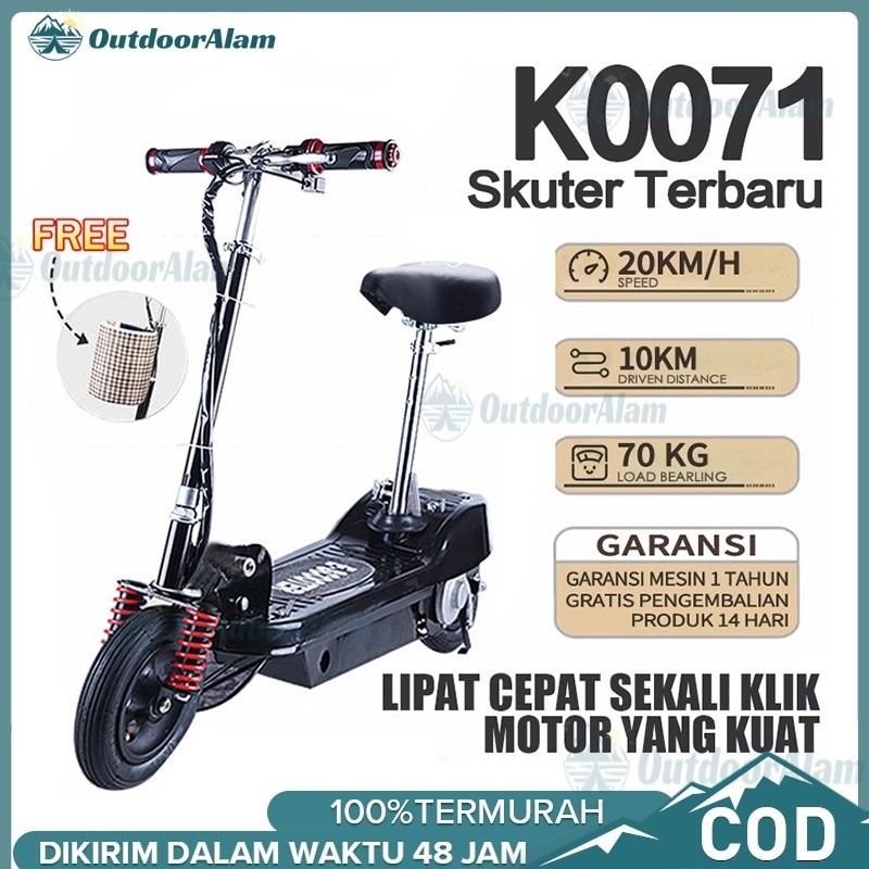 Skuter Elektrik Lipat 8KM/H 4.5AH / Skuter Listrik / Electric Scooter / Skuter Elektrik /Skuter List