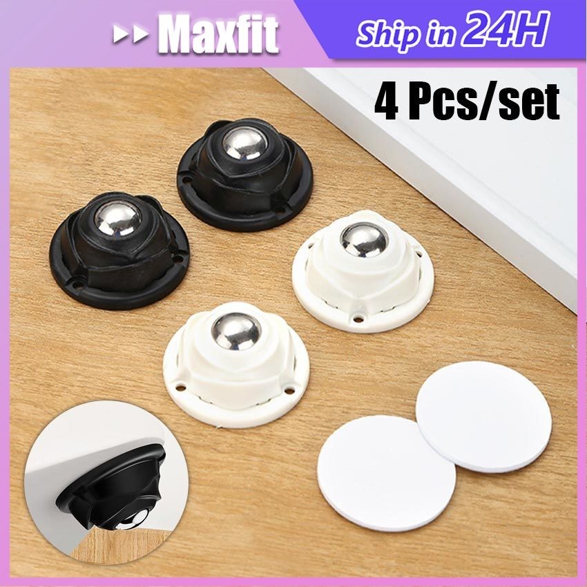 4Pcs Roda Tempel Mini Serbaguna / Roda Troli Meja Tempel 360 Stainless Universal / Roda Kastor Kecil