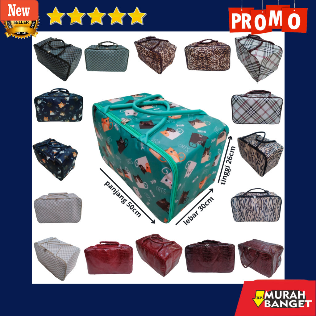 tas jinjing wanita Travel Bag Jumbo Ukuran 50cm | Tas Pakaian Jumbo | Tas jinjing Jumbo - Kucing Tos