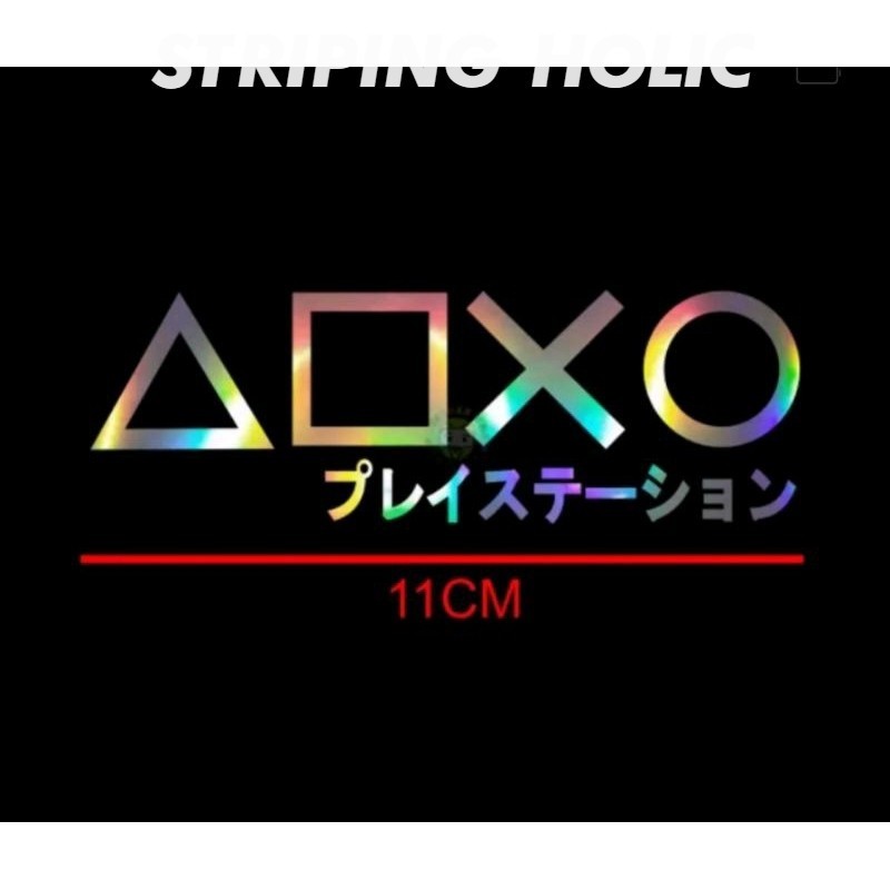 

STICKER PLAYSTATION KENJI TEXT CUTTING UKURAN 11CM