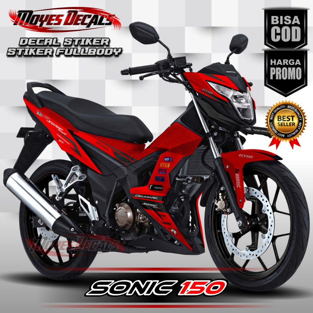 Decal Sonic 150R Full Body - Stiker design custom Racing