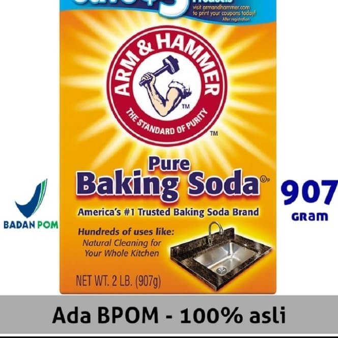 

Baking Soda ASLI USA ARM & HAMMER 907gr - 454x2pcs