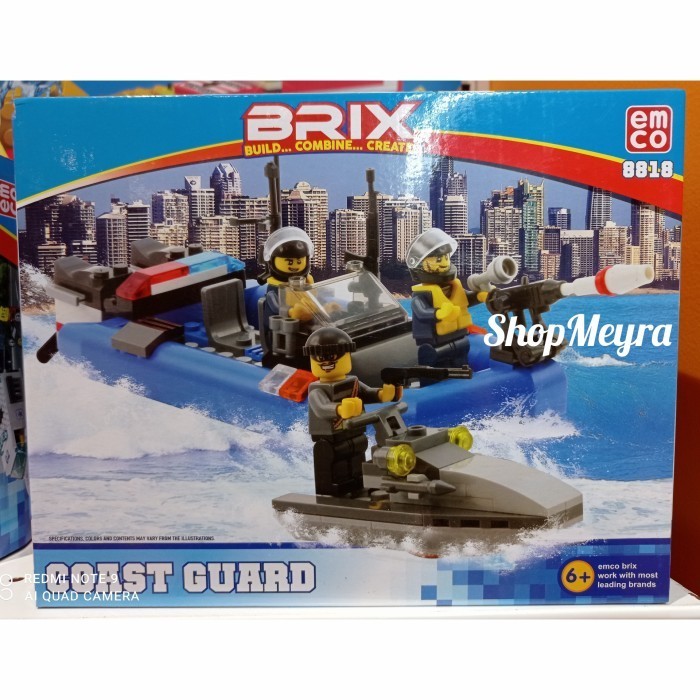 Emco Brix Coast Guard 8818 - Mainan Lego