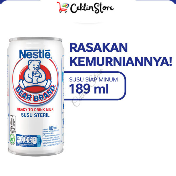 

BEAR BRAND Susu Kaleng Susu Beruang Susu Steril 189ml