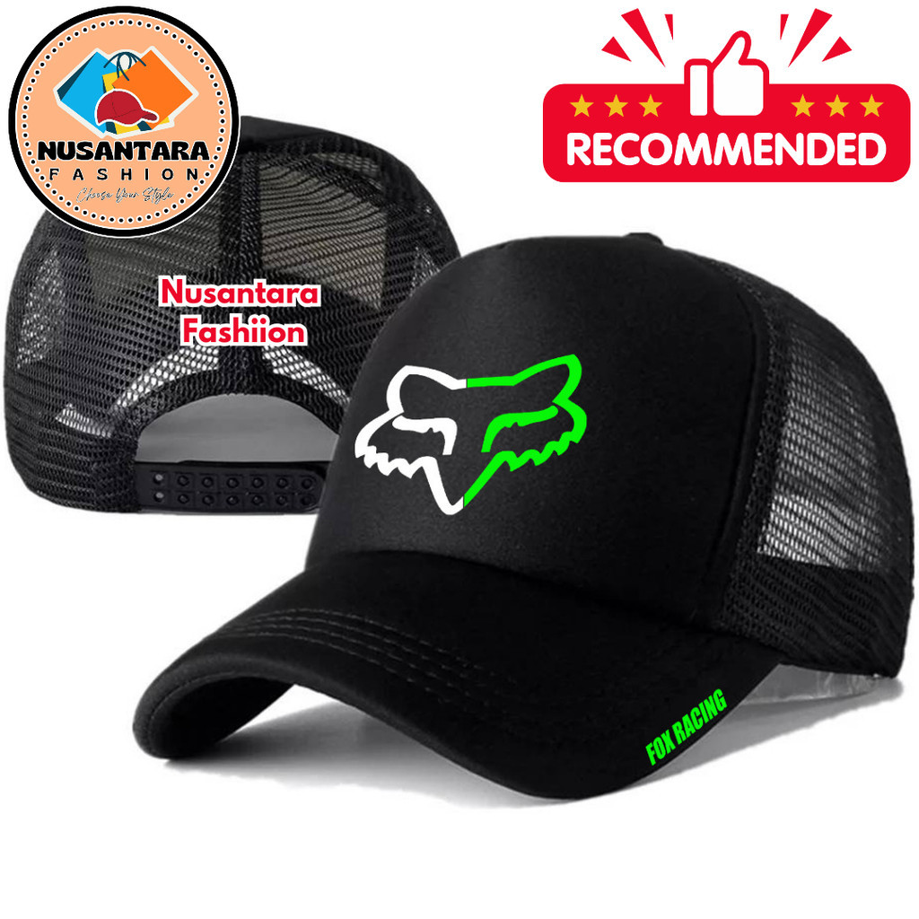 Nusantara Fashiion Topi Trucker FOX RACING - Topi Distro FOX RACING Logo - Topi FOX RACING Premium -