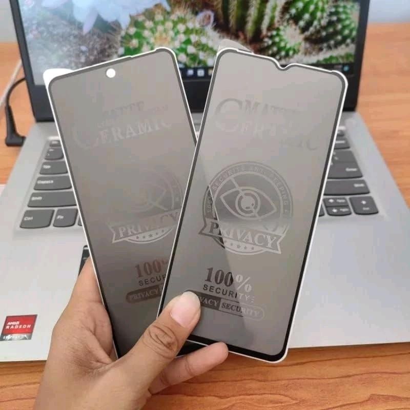 Antigores SPY Privasi Oppo A5S Anti Gores Mate Ceramic Blue Anti Pecah Anti Radiasi Anti Intip