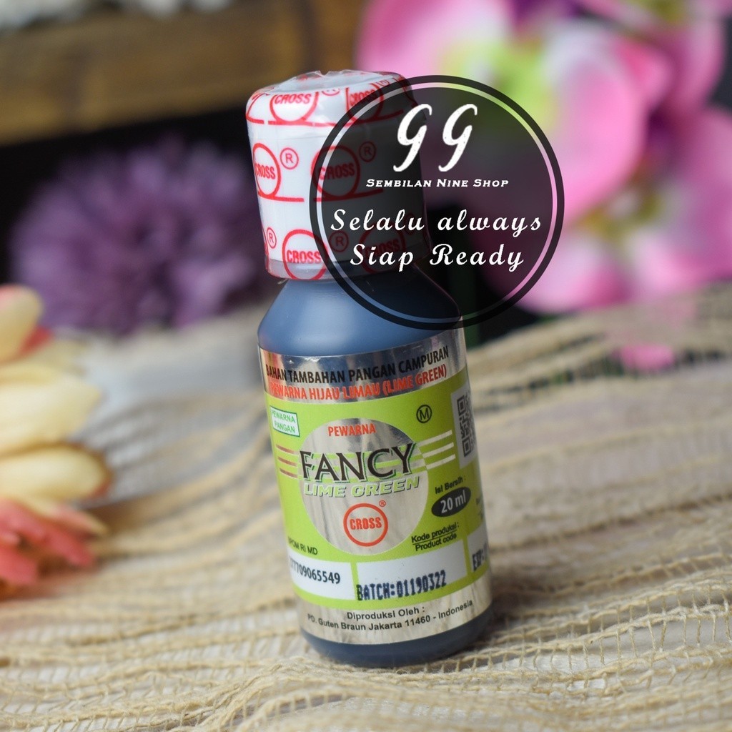 

FANCY LIME GREEN Cross Food Coloring Oil Base 20 ML Hijau Pewarna Makanan Edible Colours