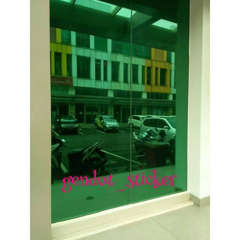 [New Arrival] sticker/stiker kaca/kaca film cermin/one way hijau/green silver
