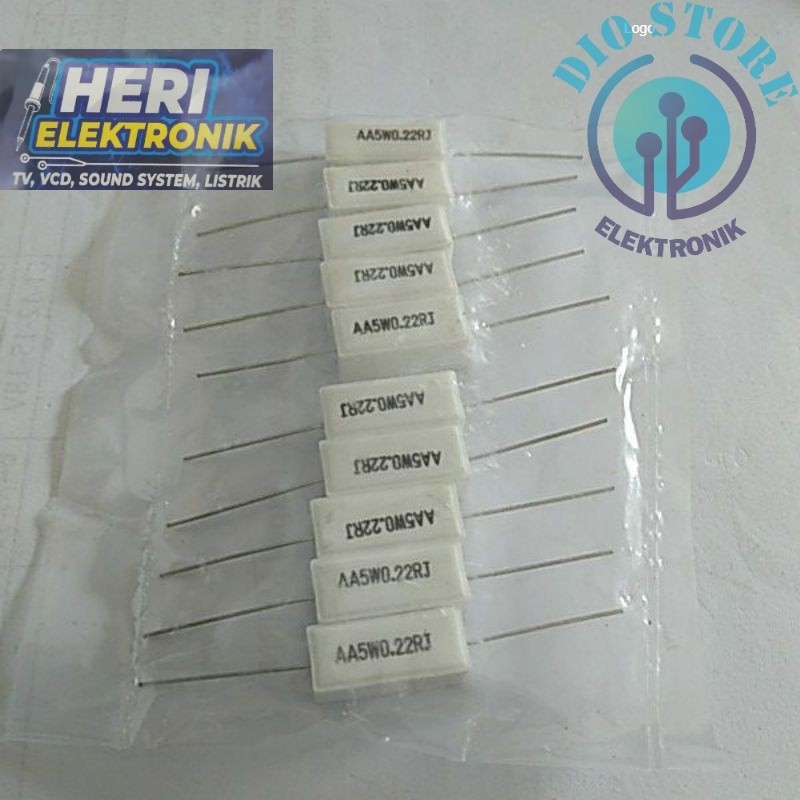 RESISTOR 5W 0,22Rj