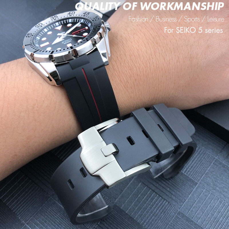 21mm 22mm 23mm 24mm New Rubber Watchband for SEIKO 5 Longines Hydroconquest Casio Omega Planet Ocean