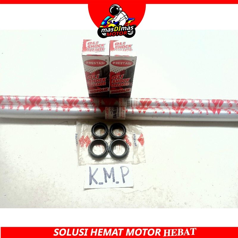 PAKET AS SHOCK OLI SHOCK SIL SOK SIL ABU AS SOK DEPAN SUZUKI SATRIA FU 150 NEW OLD LAMA BARU FU 150