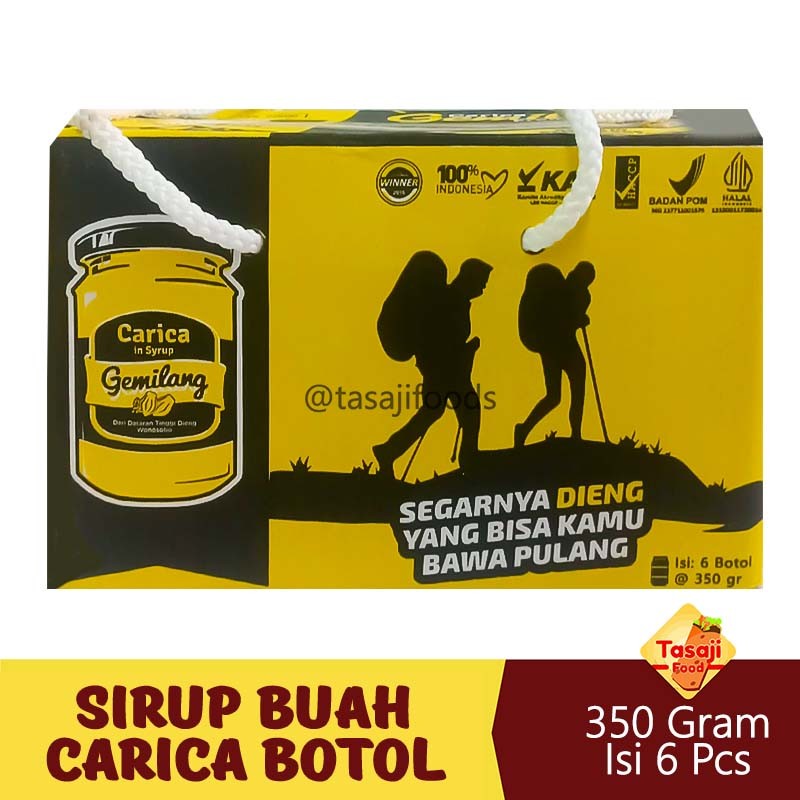 

Sirup Buah Carica Botol Kaca 350 gr Isi 6 Pcs