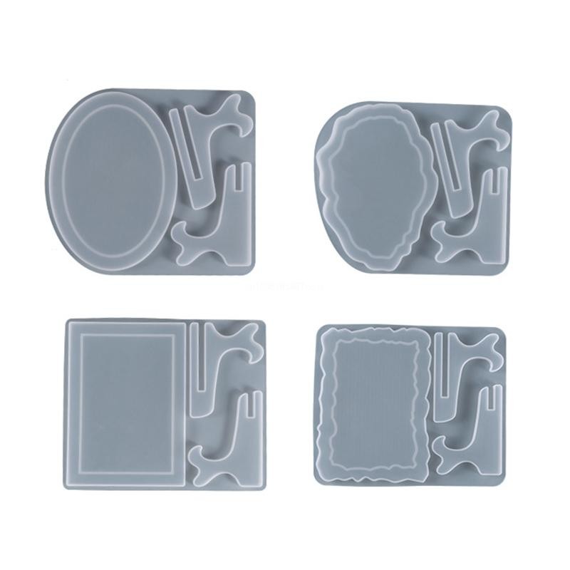 

Photo Frame Epoxy Resin Mold with Display Stand Mold Rectangle Oval Irregular Dropship