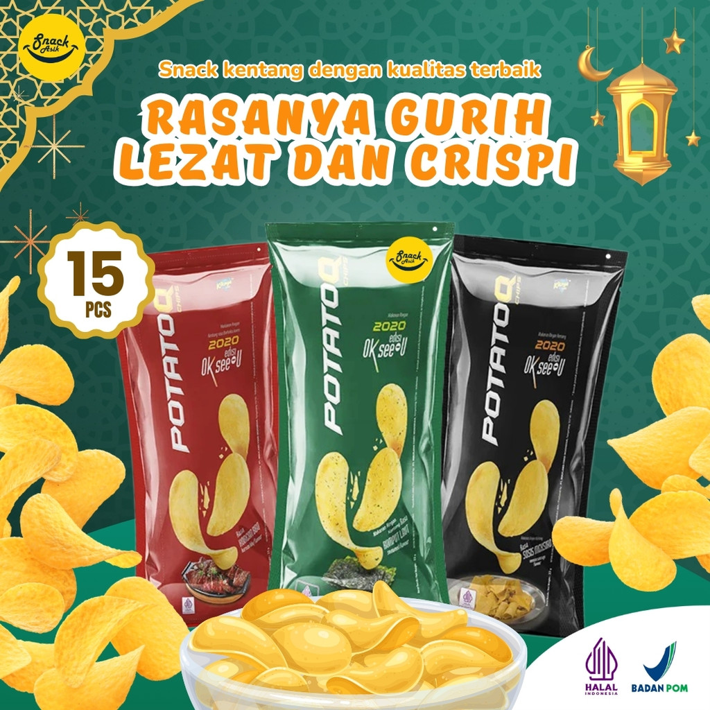 

15 PCS POTATO-Q RUMPUT LAUT KOREAN BBQ SOSIS JUMBO MEKSIKO 22g